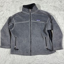 Patagonia Kids Fleece Full Zip Jacket Size S Gray Retro Pile Camping Hiking