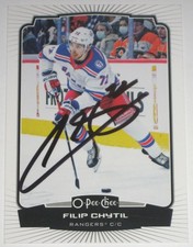 FILIP CHYTIL SIGNED 22-23 O-PEE-CHEE NEW YORK RANGERS CARD AUTOGRAPH AUTO!!
