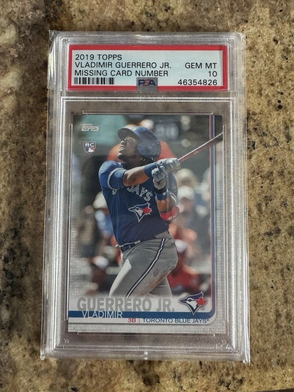Topps 2019 Vladimir Guerrero Jr. SP Rookie Missing Card Number PSA 10 Jays