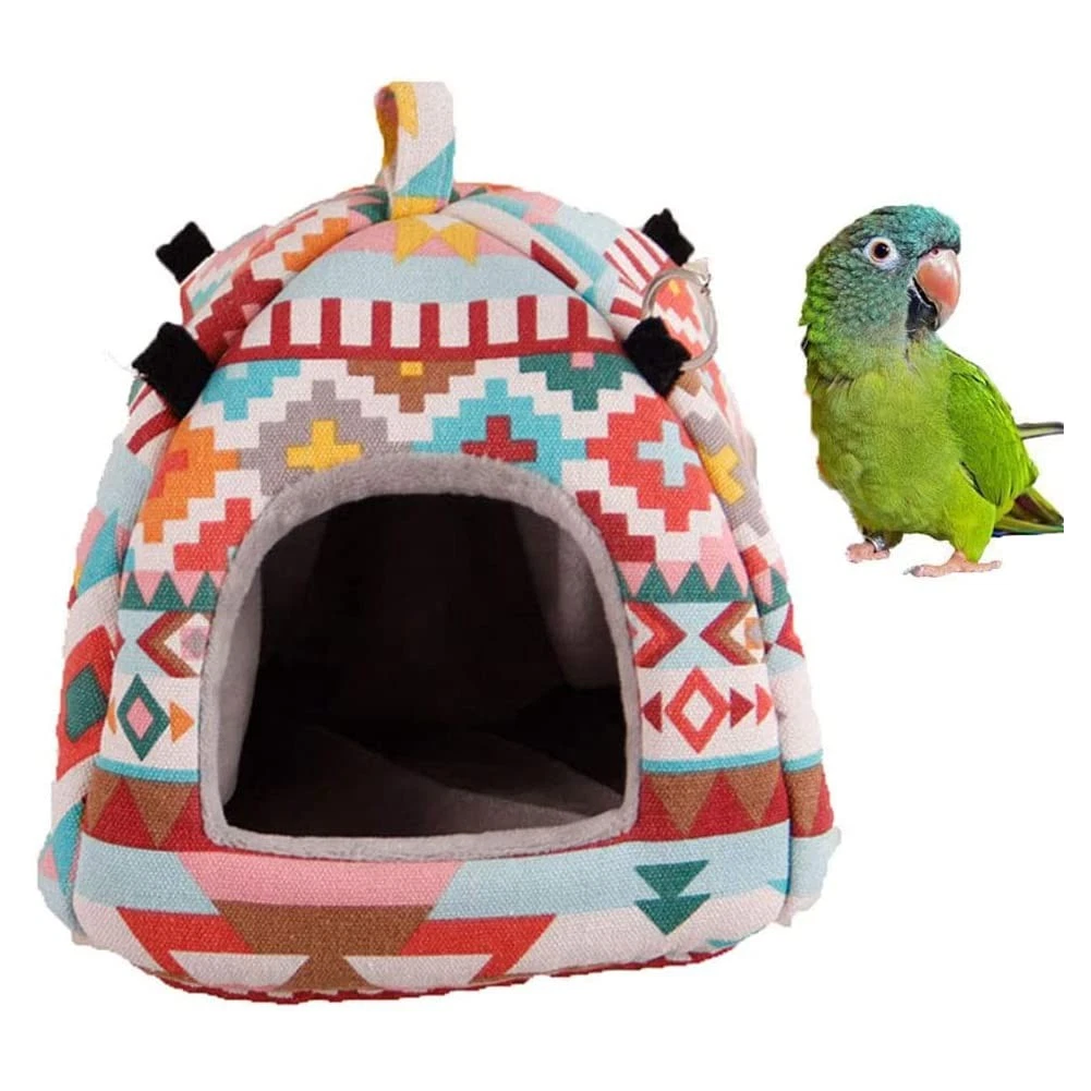 Bird Nest Hammock Tent Bed Toy for Parakeet Cockatiel Conure Cockatoo African...