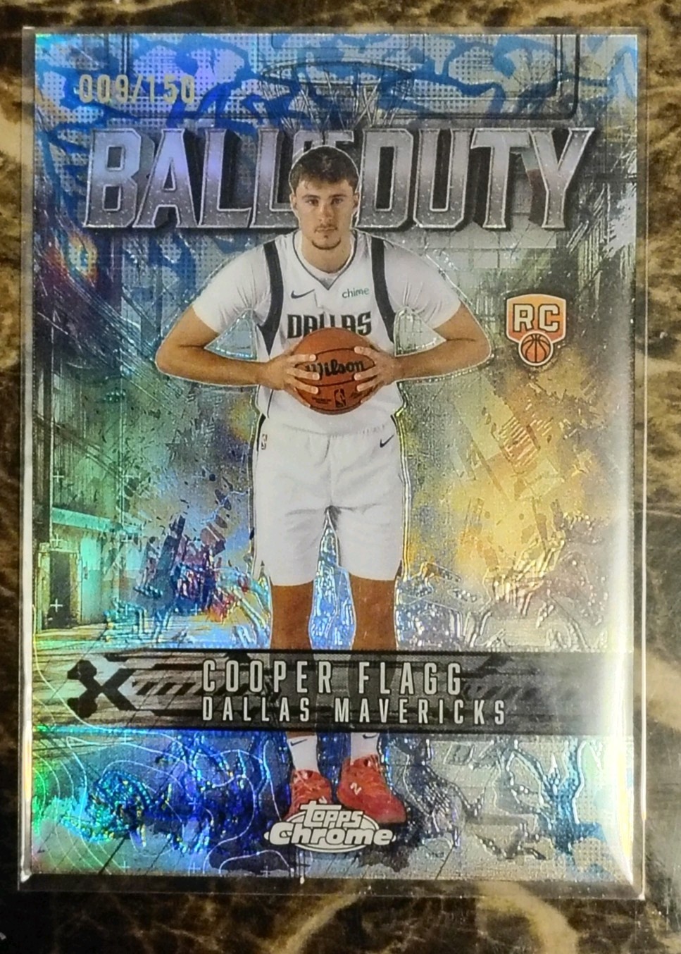 Topps Chrome 2025-26 Cooper Flagg Ball of Duty Blue Refractor #'d to 150