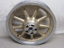 Harley '00-'07 Touring models 9 spoke front wheel, gold,  nice shape, used #4040