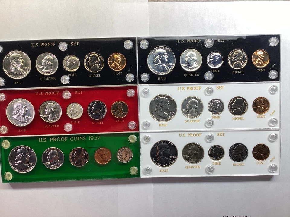 1955, 56,57,58,59,60-US Silver Proof 6 Sets Lot in Capital Holders 11132570rik - Image 2 of 4