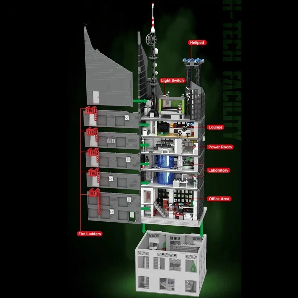 Increíble Spider-Man Torre Oscorp bloques de construcción 6735 piezas regalo de Navidad de cumpleaños Foto 3 de 4