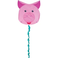 Kite Pig Animal Face Fun Flyer Single Line Kite Winder & String..11.. PR 17341