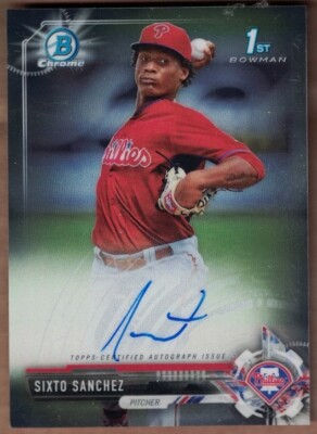 2017 BOWMAN CHROME PROSPECT AUTO #CPASS SIXTO SANCHEZ | eBay