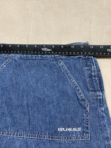 Guess Girls MIdi Skirt Size 12 Denim Side Closure Front Pockets - Picture 4 of 12