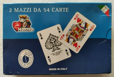 MODIANO CAFFE' BORBONE SEALED PLAYING CARDS 2 DECKS ORIGINAL PLAYING CARDS
