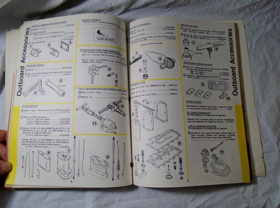 1984 Mercury Outboard Quicksilver Accessories Guide 4th Edition 90