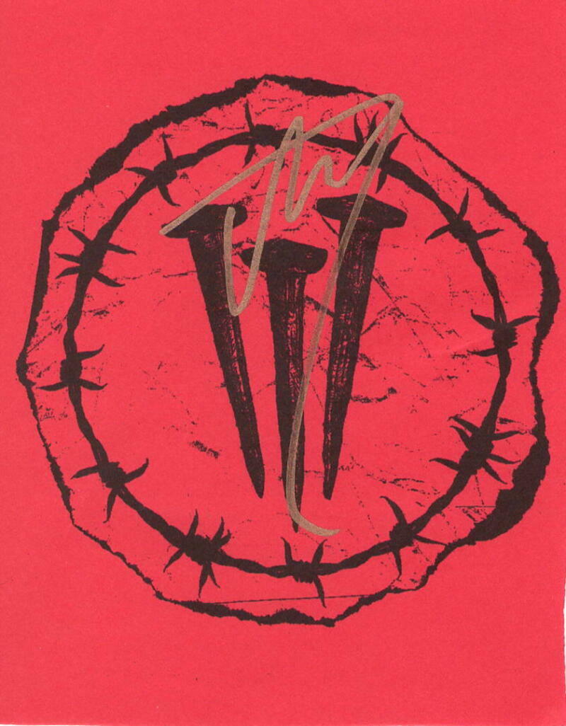 JAY WEINBERG SIGNED AUTOGRAPH 4X5 PHOTO INSTERT SLIPKNOT DRUMMER
