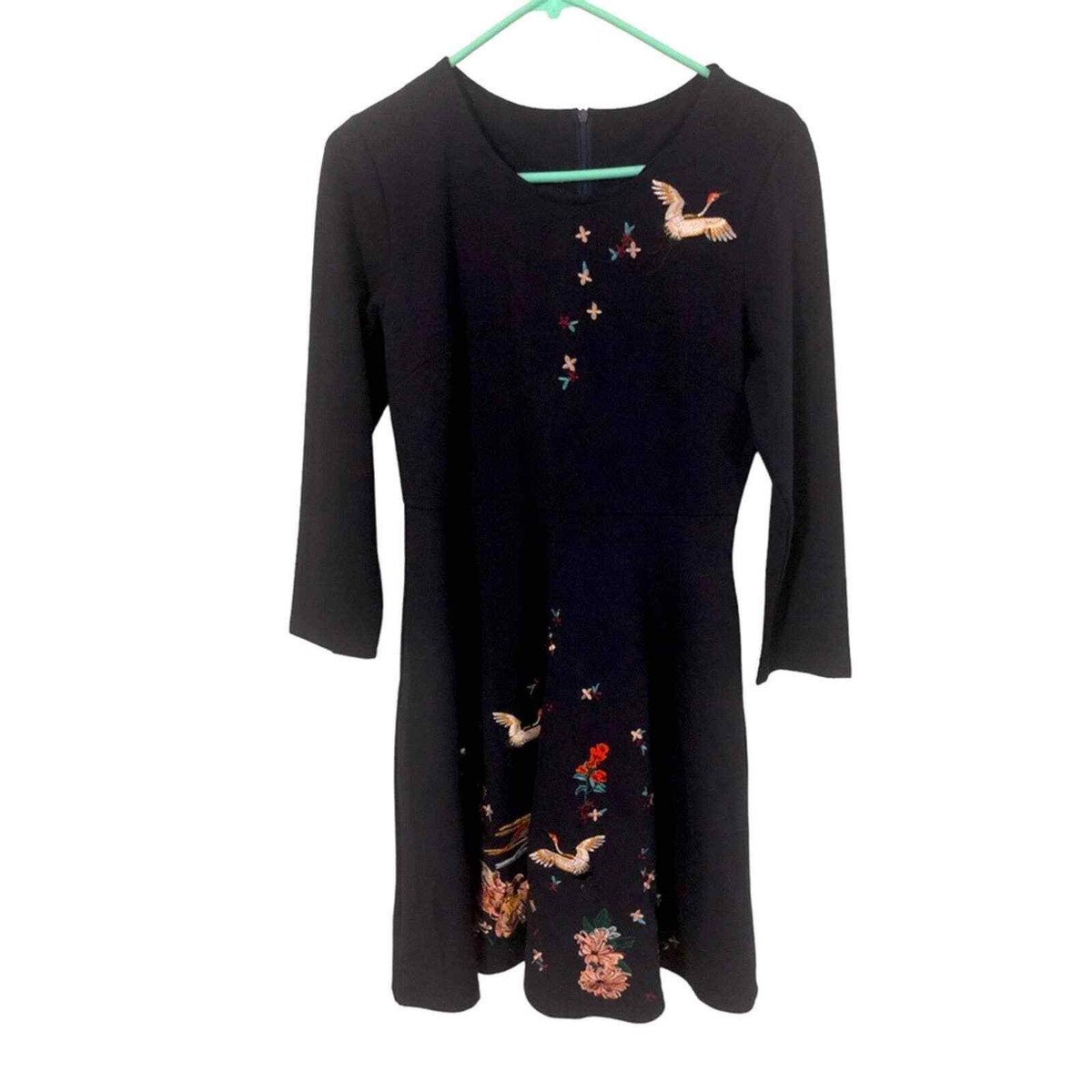 green emerald velvet dress Long Sleeve Fit and Flare Midi Dress – Pastel by Vivienne main image 0