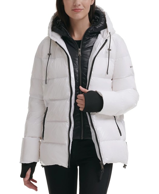 dkny white puffer coat