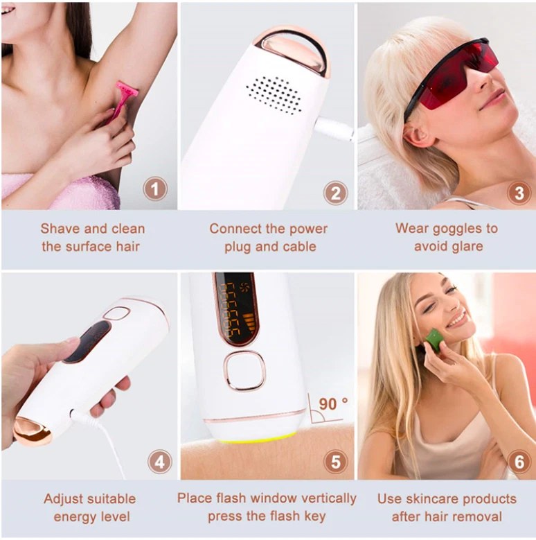 Hair Removal machine Permanent IPL Laser device Painless Lady Epilator - Picture 8 of 10