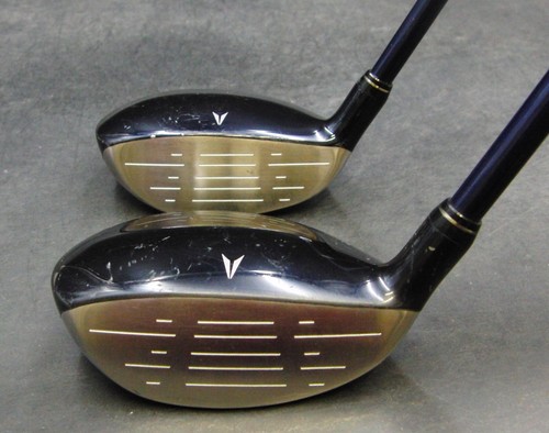 Set of 2 Dunlop Hi-Brid EZ 15° 3 & 17° 4 Woods Stiff Graphite Shafts + Grips - Picture 2 of 6
