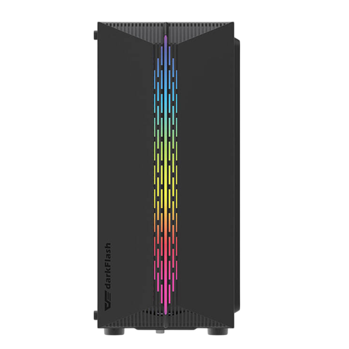 Gehäuse Gaming PC Computer 3 RGB Lüfter Midi Tower ITX M-ATX ITX USB 3.0 Schwarz - Bild 7 von 8