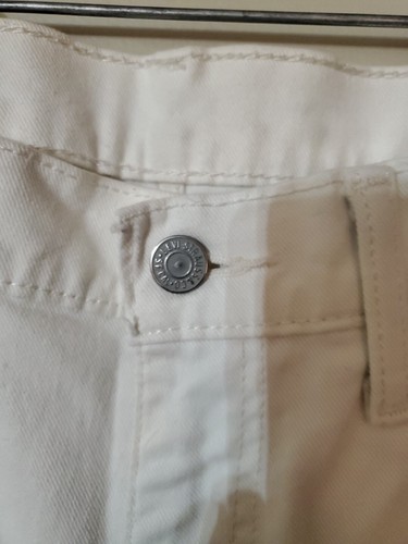 Levis 513 Jeans Mens 32x32 Slim Straight Fit White Denim Casual #1719 - Picture 13 of 17