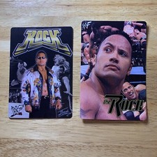 2000 Vintage WWF WWE Lot of 2 THE ROCK Vending Machine Prism Hologram Stickers