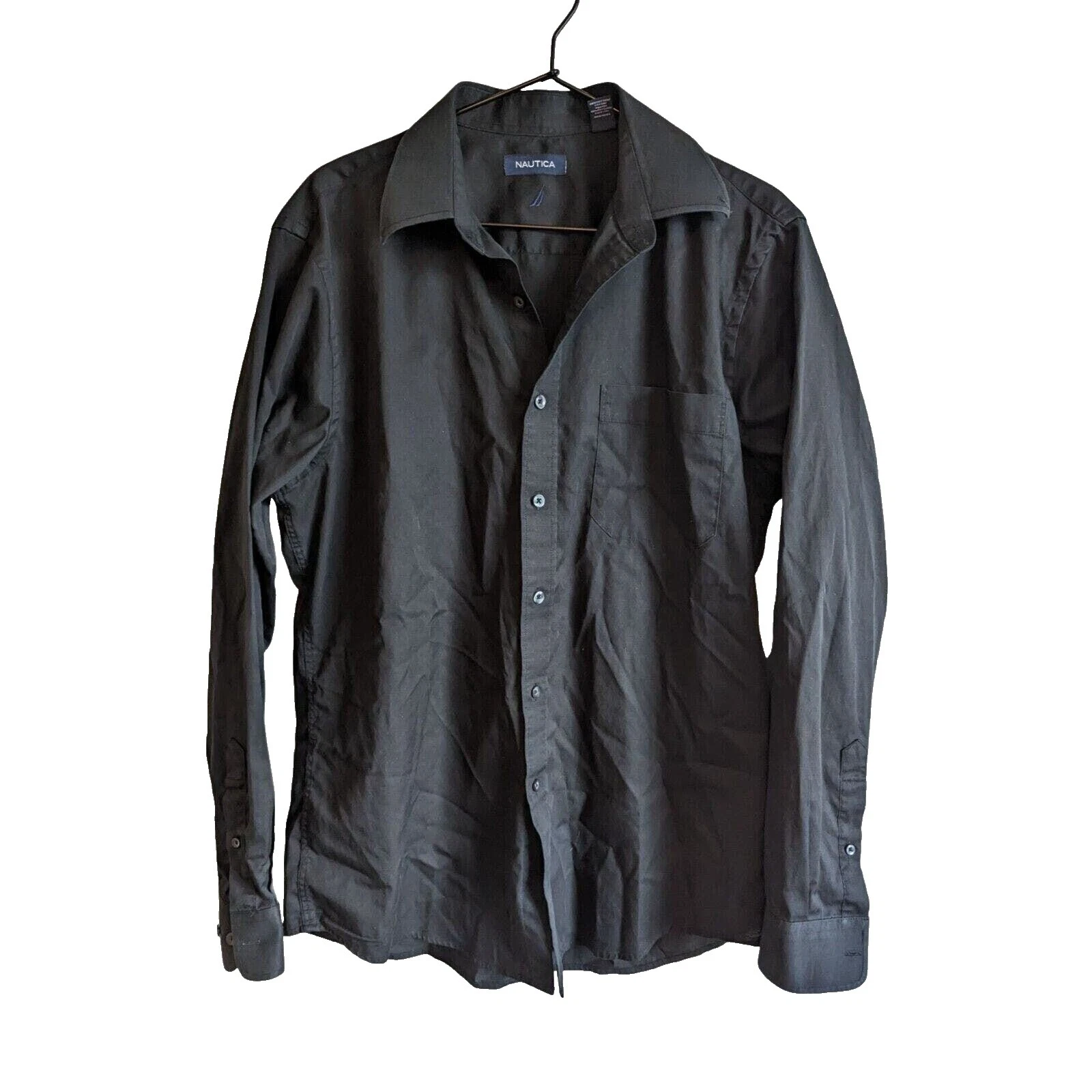 Camisas de vestir negro Nautica para hombres