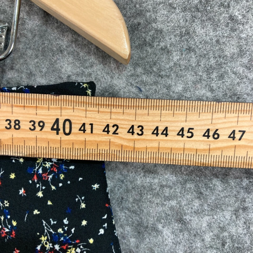 Target Womens Skirt Size 12 Black Floral A-Line Zip Mini Lined 36127 - Image 4 of 4