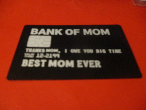 Bank of Mom Gag Gift Fake ATM - Credit Card Best Mom Ever exp. 12-2199 - Picture 2 of 3