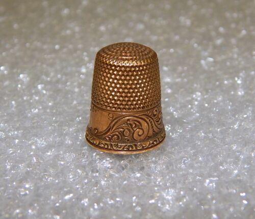Antiker Fingerhut zum Nähen 14K Gold Gr. 9 Ketchum & McDougall 4,9 gr - Bild 2 von 5