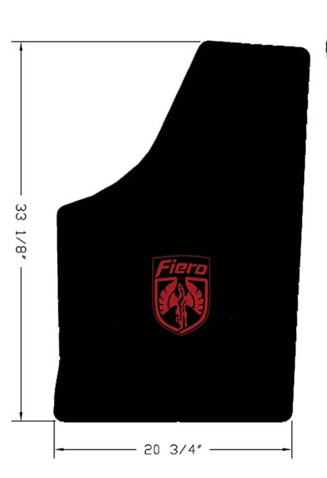¡NUEVO! Alfombrillas negras Pontiac Fiero 1984-1988 con logotipo de escudo rojo Foto 4 de 4