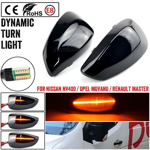 2pcs LED Dynamic Side Mirror Turn Signal Light Assembly For Renault Master - Picture 3 of 7