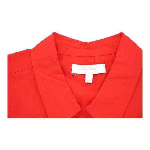 CORAL BAY Women's Shirt Size Small Long Sleeves Red Button Casual - Picture 7 of 7