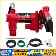 Electric Diesel  Fuel Transfer Pump with Hose & Nozzle 20 GPM 12 Volt DC Motor