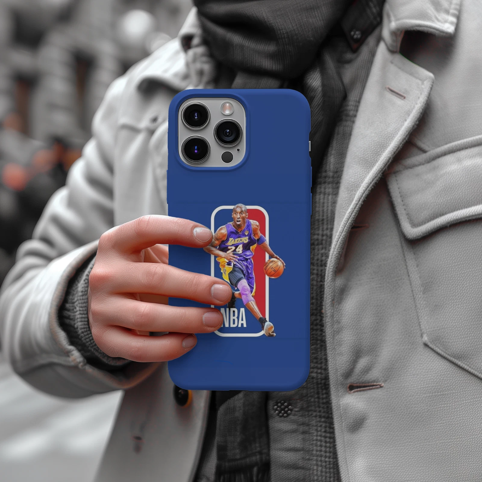Kobe Bryant NBA Logo, Black Mamba Phone Case