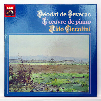 Déodat de Séverac Piano album ALDO CICCOLINI – DEODAT DE SEVERAC piano works EMI 3xLPs box