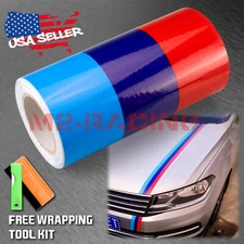 M Performance Racing Stripe Car Sticker Decal For Exterior Hood Roof Air Free