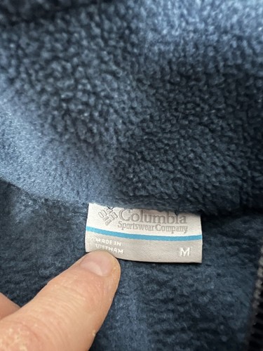 Columbia Jacket Womens Medium Blue Fleece Coat Full Zip Outdoors Ladies - Picture 8 of 13