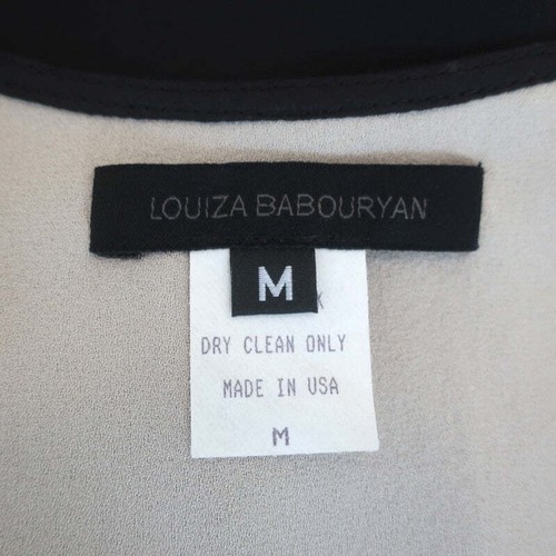 Louiza Babouryan Sleeveless Shift Dress Black Silk Size Medium - Picture 5 of 5