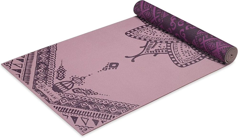 Yoga Mat 6mm Extra Thick Reversible Non Slip Premium Fitness Exercise Mat for Stability & Comfort