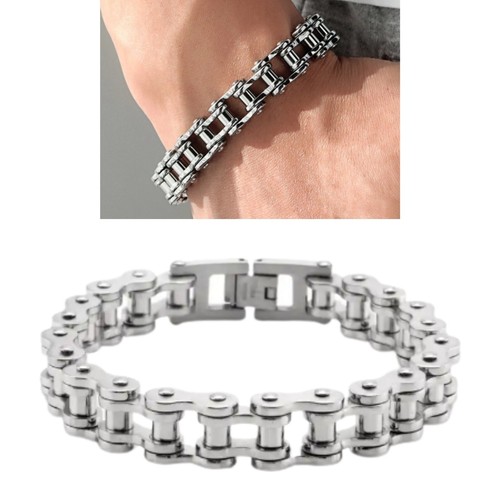 Bracciale Uomo In Acciaio Inox - Catena Oro E Argento, Regalo Elegante Per Compleanno O Natale - Foto 10