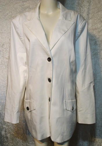 BONPRIX WEISS GEFÜTTERT EDLER BLAZER JACKE Gr. 48 50