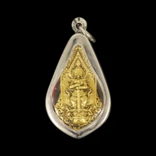 God Giant Wessuwan LP Pat Wat Huay Duan Stainless Pendant Thai Buddha Amulet