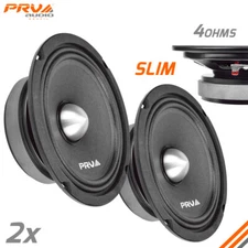 2x PRV Audio 6.5" Midrange Bullet Shallow Car Speaker 4 Ohm 6MR250B-4 SLIM 500W