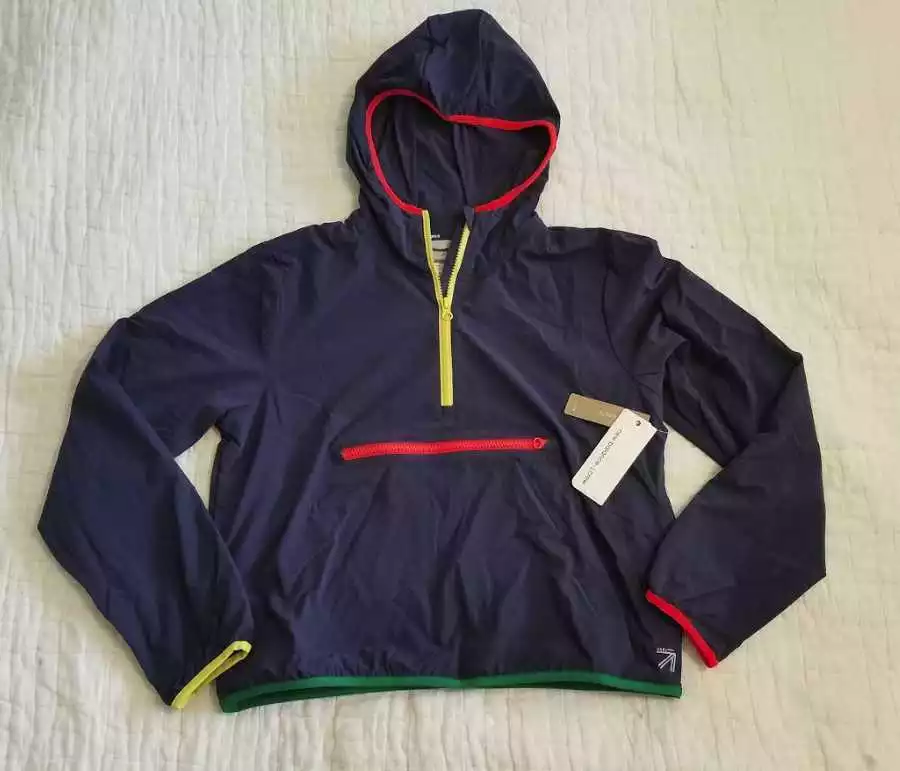 NEW WOMEN S XS S L NEW BALANCE FOR J CREW HALF ZIP ANORAK HOODED