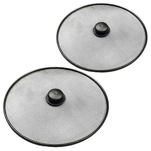 2 Pcs Oil Splash Mesh Cover Proof Kitchen Shield Splatter Screen with Knob - 第 5/12 張圖片
