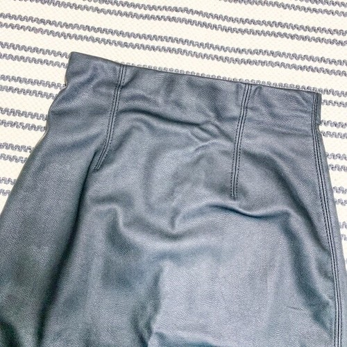 REBECCA TAYLOR black Vegan Leather Pencil Skirt size 0 NWT - Picture 3 of 9