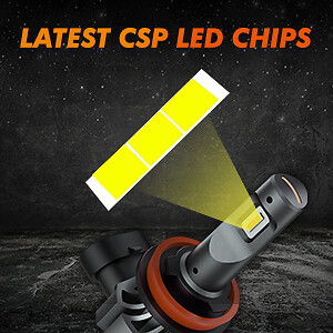 SEALIGHT H11 LED Fog Light Bulbs DRL 3000K H8 H16 H11 Yellow Fog Lights Bulbs - Picture 10 of 13