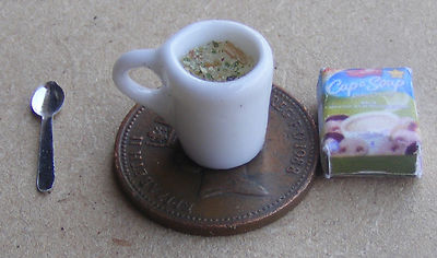 1:12 Scale Tomato Soup In A Ceramic Bowl Tumdee Dolls House Miniature Food