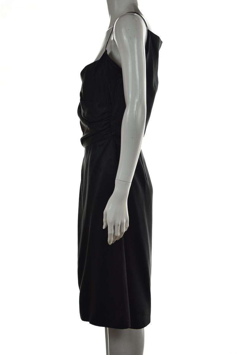 NEW Jil Sander Dress Size 10 Black Sheath Spaghetti Strap
