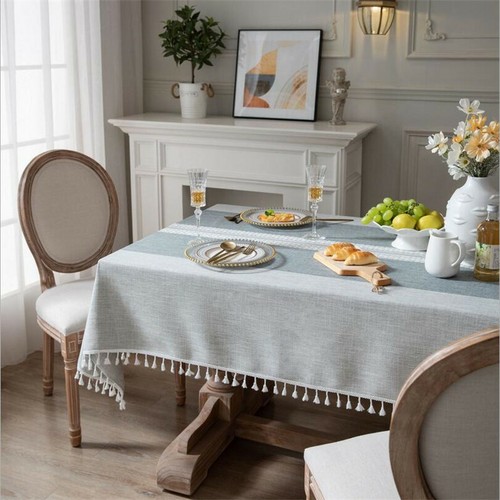Tablecloth Linen Print Table Cloth Dining Party Table Cover Tablewear Home Decor - Picture 21 of 27