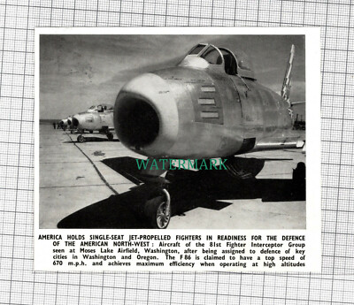 C3314) Aircraft Of 81st Fighter Interceptor Group Moses Lake Washington - 1950