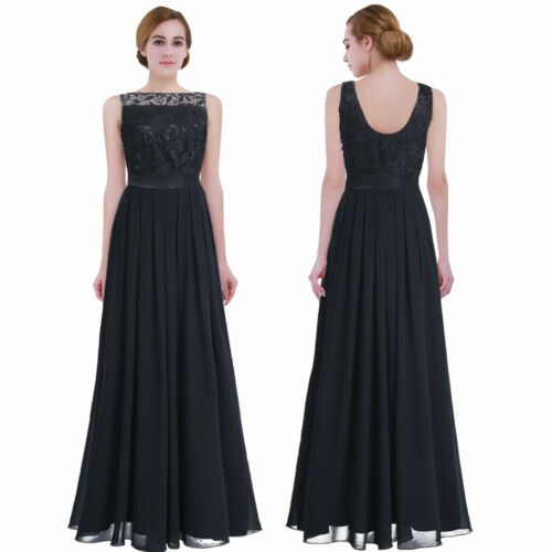 Elegante Damen Abendkleid Cocktailkleid Partykleider Chiffon Langes Maxi Kleid - Bild 16 von 198