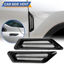 2X Universal Car Fender Side Mesh Hood Decorative Air Flow Vent Sticker Cover