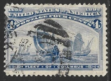United States, Scott #233, 4c Columbian Exposition, Used